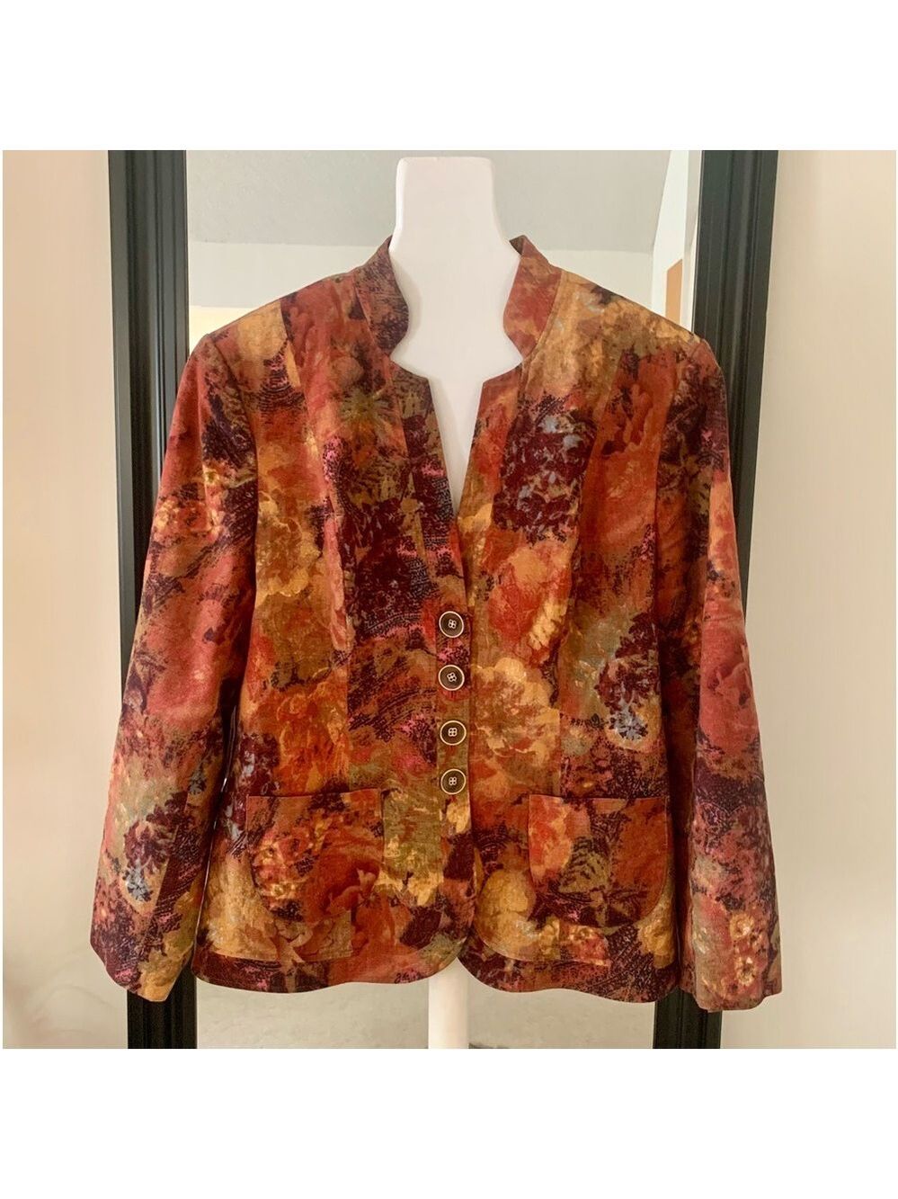 COLDWATER CREEK Floral Fall Time Jacket
